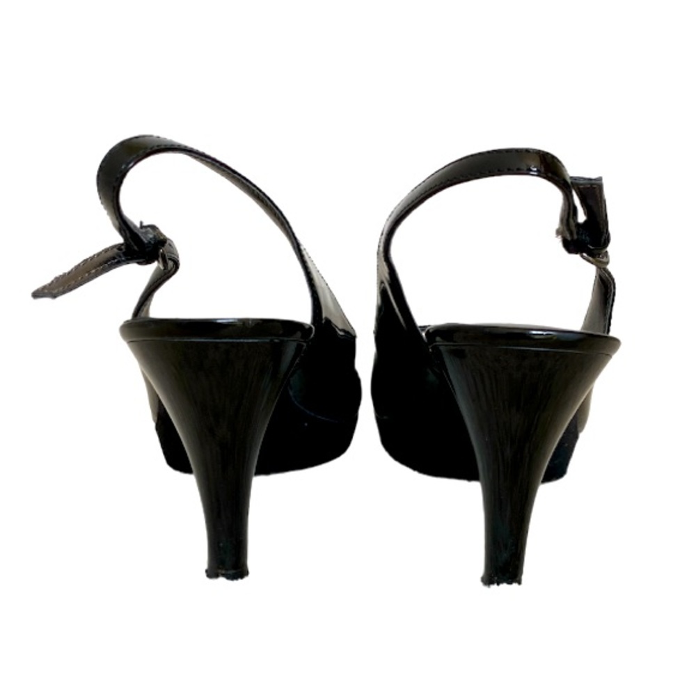 Nine West Black Sling Back Peep Toe Heels Size 9 Black - Picture 4 of 7